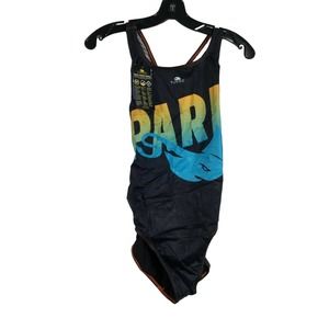 Girl's Turbo 55566122 Custom One Piece Swimsuit, Size 6Y/03 -Navy/Multi